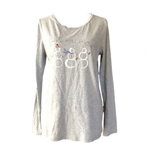 Loft Snow Print 3/4 Sleeve Blouse